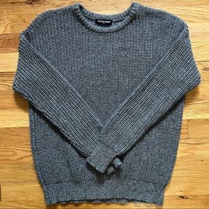 American Apparel Heather Gray Fisherman Knit Sweater (XS)